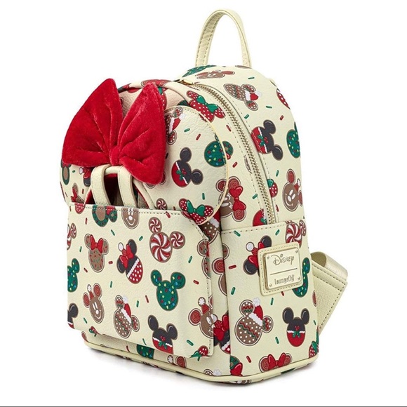 NWT Loungefly Disney Christmas Mickey & Minnie CookieBackpack w/Matching Ears main image 10